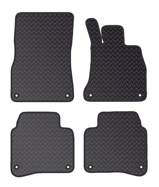 PCM- Car Floor Mats fits for MERCEDES S Class LWB from (2013-2017)- Black Heavy Duty Rubber 5mm - Car Floor Mat, with Anti Slip Backing - 4 pcs Floor Mat Set with  8 Clips