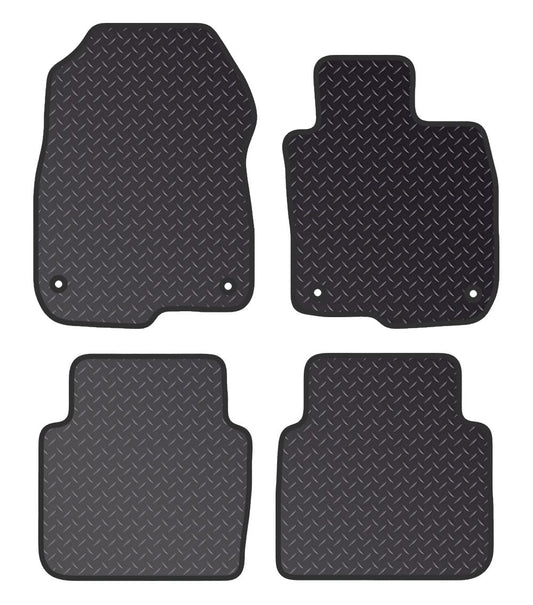 PCM - Car Floor Mats Compatible with Honda CRV Model from (2018 Onwards) - Black Heavy Duty Rubber 5mm - Tailored Car Mats  with Anti Slip Backing - 4 pcs Floor Mat Set with 4 Clips