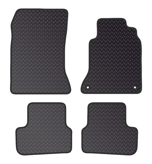 PCM Car Floor Mats for Mercedes A CLASS (2012-2018) 2 CLIP - Standard Rubber 3mm - Tailored Car Mats - Waterproof Car Floor Mat & Anti Slip Backing - 4 pcs Floor Mat Set