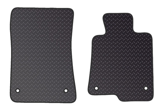 PCM- Car Floor Mats fits for MERCEDES SLC from 2016 Persent- Black Heavy Duty Rubber 5mm - Car Floor Mat, with Anti Slip Backing - 2 pcs Floor Mat Set with  4 Clips