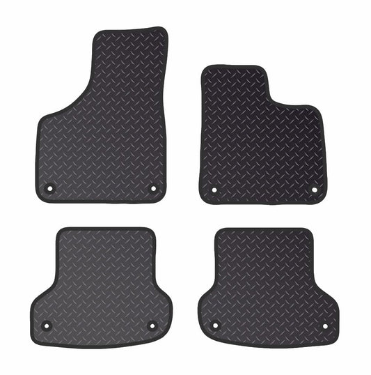 PRIME CAR MAT - Fits AUDI A3 & S3 3 DOORS 2003-2012 - Standard Rubber 3mm - Tailored Car Mats - Waterproof, Non Slip Car Floor Mat, Fitted with Clips & Anti Slip Backing - 4 pcs Floor Mat Set