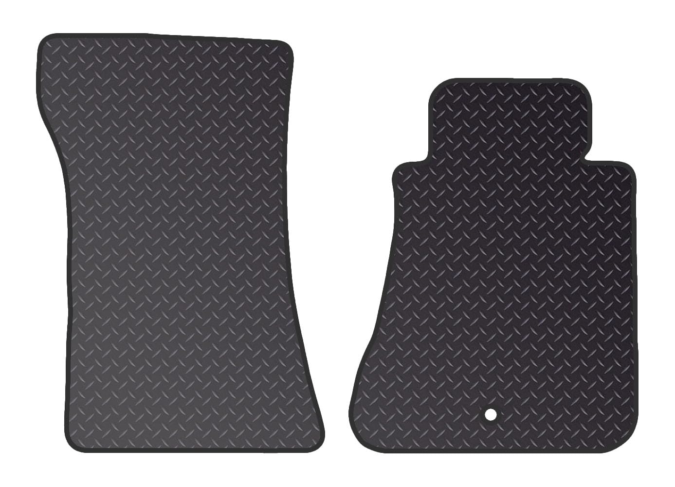 PCM- Car Floor Mats fits for MERCEDES SL500 from (2001-2011)- Black Heavy Duty Rubber 5mm - Tailored Car Mats - Car Floor Mat, with Anti Slip Backing - 2 pcs Floor Mat Set with  1 Clips
