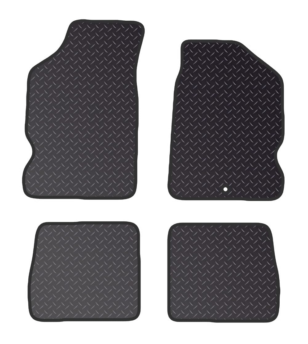 PRIME CAR MAT - Fits CITROEN Saxo 1996-2003 - Heavy Duty Rubber 5mm - Tailored Car Mats - Waterproof, Fitted with Clips & Anti Slip Backing - 4 pcs Floor Mat Set
