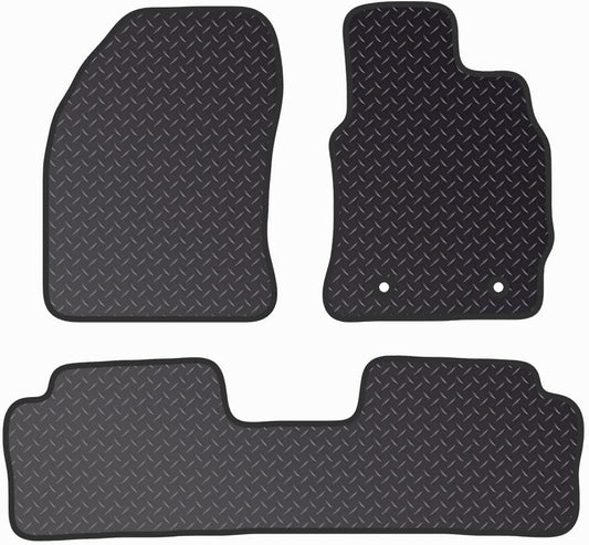 PRIME CAR MAT - Car Floor Mats for Auris TAXI (2016 on) 2 CLIPS - Black Heavy Duty Rubber 5mm - Tailored Car Mats - Car Floor Mat, with Anti Slip Backing - 4 pcs Floor Mat Set