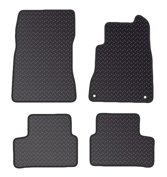 PCM Car Floor Mats for Mercedes B CLASS (2018 - Present) 2 CLIP - Standard Rubber 3mm - Tailored Car Mats - Waterproof Car Floor Mat & Anti Slip Backing - 4 pcs Floor Mat Set