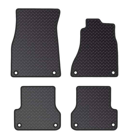 PRIME CAR MAT - Fits AUDI A7 2010-2018 -Onwards - Heavy Duty Rubber 5mm - Tailored Car Mats - Waterproof, Non Slip Car Floor Mat, Fitted with Clips & Anti Slip Backing - 4 pcs Floor Mat Set