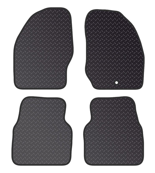PCM - Car Floor Mats for  Suzuki Baleno (1995-2002) 1 CLIPS - Black Standard Rubber 3mm - Tailored Car Mats - Car Floor Mat, with Anti Slip Backing - 4 pcs Floor Mat Set