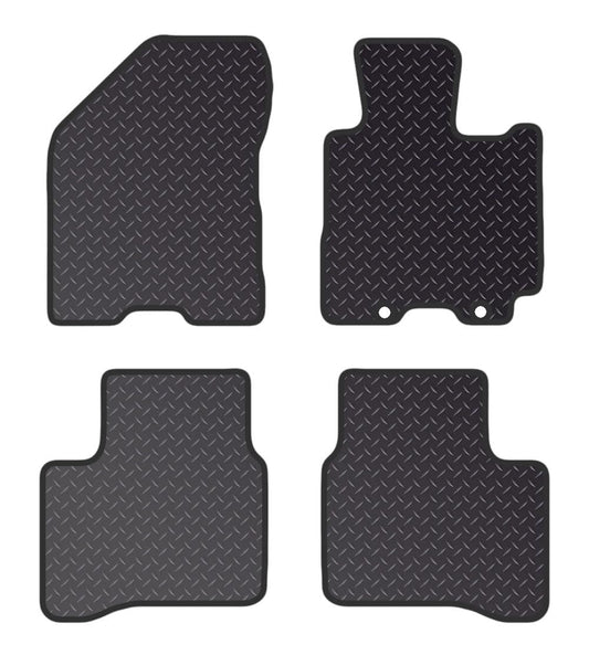 PCM- Car Floor Mats fits for SUZUKI Swift TAXI from 2017 ON- Black Heavy Duty Rubber 5mm - Tailored Car Mats - Car Floor Mat, with Anti Slip Backing - 4Pcs Floor Mat Set with  2 Clips
