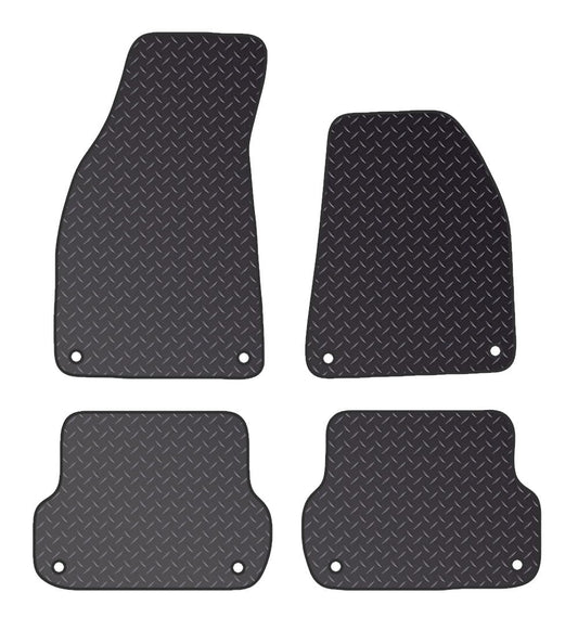 PRIME CAR MAT - Fits AUDI Rs4 2006-2008 - Standard Rubber 3mm - Tailored Car Mats - Waterproof, Non Slip Car Floor Mat, Fitted with Clips & Anti Slip Backing - 4 pcs Floor Mat Set