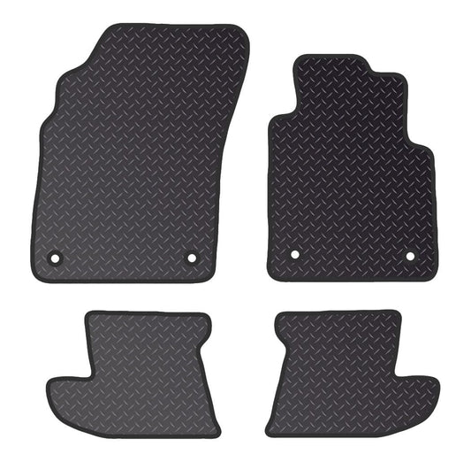 PRIME CAR MAT - Fits BENTLEY Continental Gt 2012-2018 - Standard Rubber 3mm - Tailored Car Mats - Waterproof, Non Slip Car Floor Mat, Fitted with Clips & Anti Slip Backing - 4 pcs Floor Mat Set