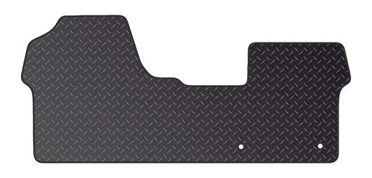 Tailored Mats - Vauxhall Vivaro (2019+) - Black Standard Rubber 3MM - Tailored Fit Black Van Mat Accessory - Anti-Slip with Clips, Fitted With Clips & Granulated Backing - 1 Pc Floor Mat