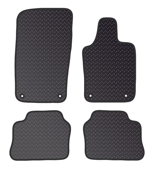 PCM-Car Floor Mats fits for Porche Panamera from 2009-2017 -Black Heavy Duty Rubber 5mm - Tailored Car Mats - Car Floor Mat, with Anti Slip Backing - 4 pcs Floor Mat Set with 4 Clips