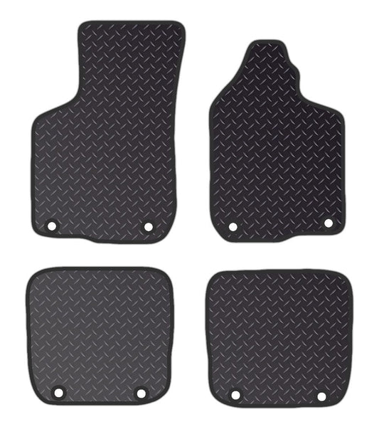 PRIME CAR MAT - Fits Audi A3 / S3 Hatchback 1996 – 2002 (8L) (3 Dr) - Black Heavy Duty Rubber 5mm - Tailored Car Mats - Floor Mat, with Anti Slip Backing - 4 pcs Floor Mat Set