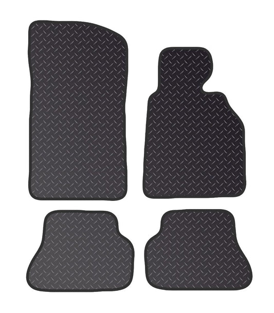PRIME CAR MAT - Fits BMW 3 Series E46 1998-2006 Cabriolet - Heavy Duty Rubber 5mm - Tailored Car Mats - Waterproof, Non Slip Car Floor Mat, Fitted with Clips & Anti Slip Backing - 4 pcs Floor Mat Set