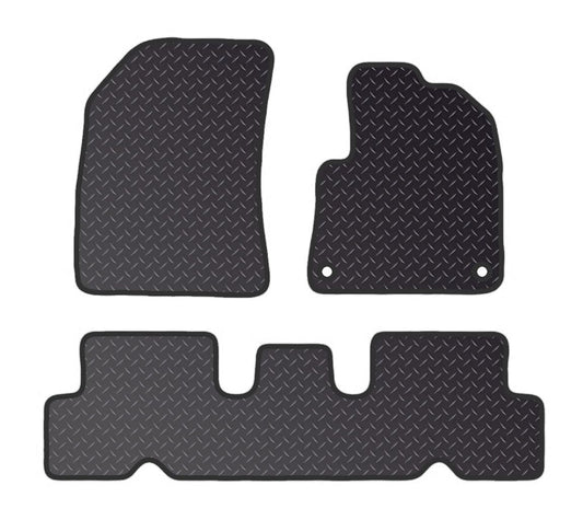 PRIME CAR MAT - Fits CITROEN C4 2013-2015 PICASSO - Standard Rubber 3mm - Tailored Car Mats - Waterproof, Non Slip Car Floor Mat, Fitted with Clips & Anti Slip Backing - 4 pcs Floor Mat Set