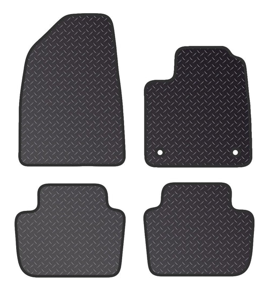 PCM- Car Floor Mats fits for MG 4 ELECTRIC  from 2022 on- Black Heavy Duty Rubber 5mm - Tailored Car Mats - Car Floor Mat, with Anti Slip Backing - 4 pcs Floor Mat Set with  2 Clips