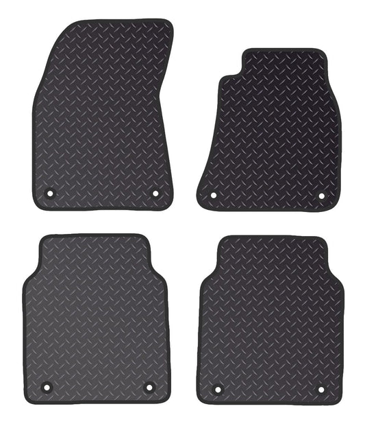 PRIME CAR MAT - Fits AUDI A8 LWB 2009-2017 - Heavy Duty Rubber 5mm - Tailored Car Mats - Waterproof, Non Slip Car Floor Mat, Fitted with Clips & Anti Slip Backing - 4 pcs Floor Mat Set