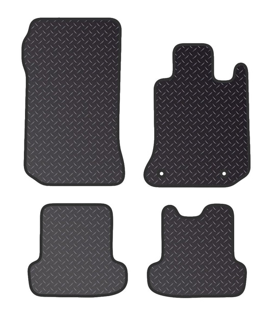 PCM - Car Floor Mats for Mercedes C CLASS COUPE (2007-2014) 4 CLIPS - Black Standard Rubber 3mm - Tailored Car Mats - Car Floor Mat, with Anti Slip Backing - 4 pcs Floor Mat Set