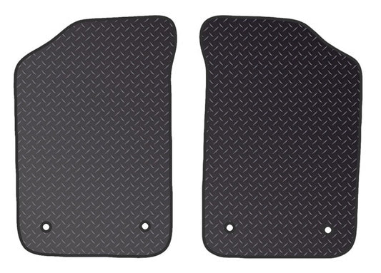 PCM- Car Floor Mats fits for MG F  from (2000-2005)- Black Standard Rubber 3mm - Tailored Car Mats - Car Floor Mat, with Anti Slip Backing - 2 pcs Floor Mat Set with 0 Clips