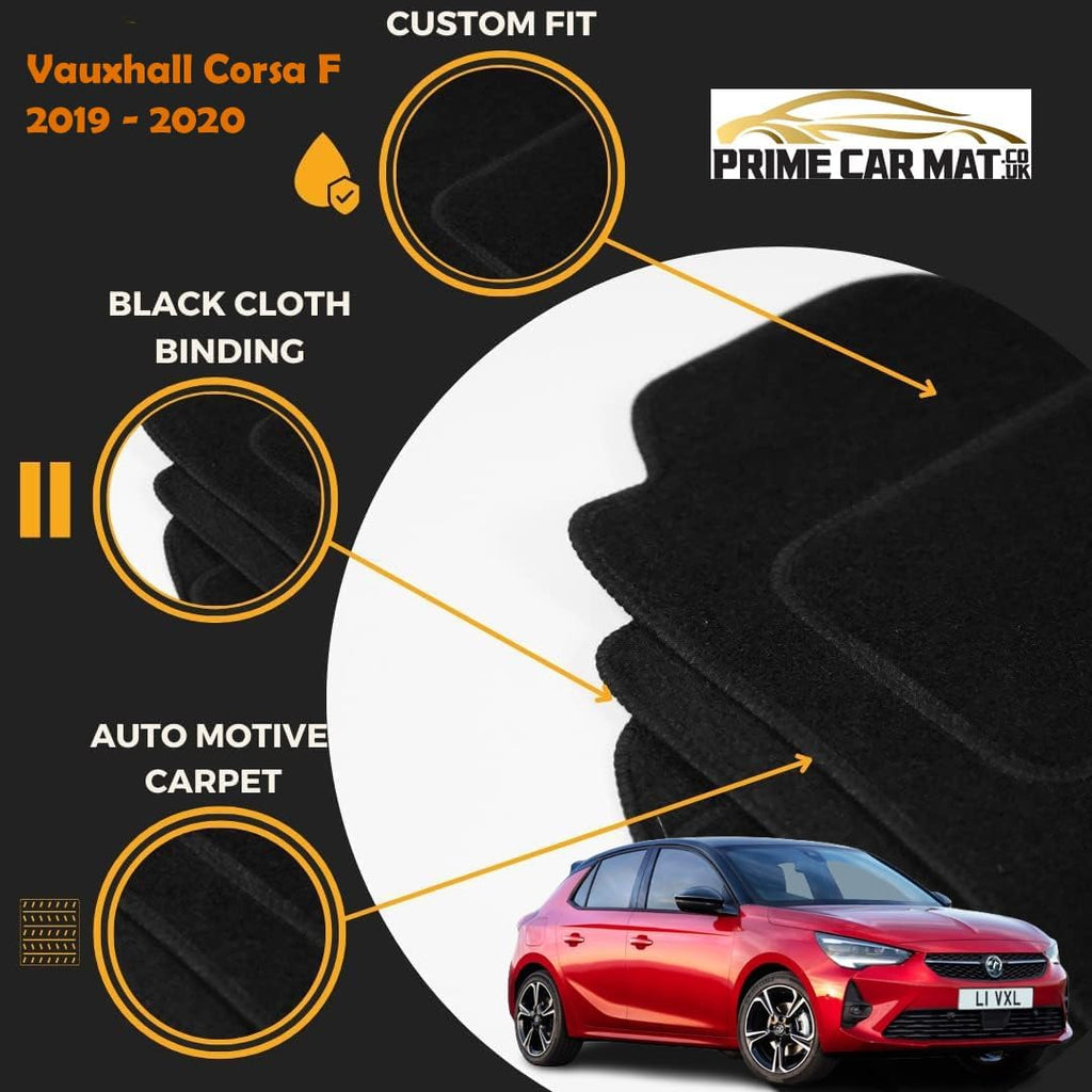 PCM - Vauxhall Corsa F (2019-2020) Black Tailored Fit Car Floor Mats