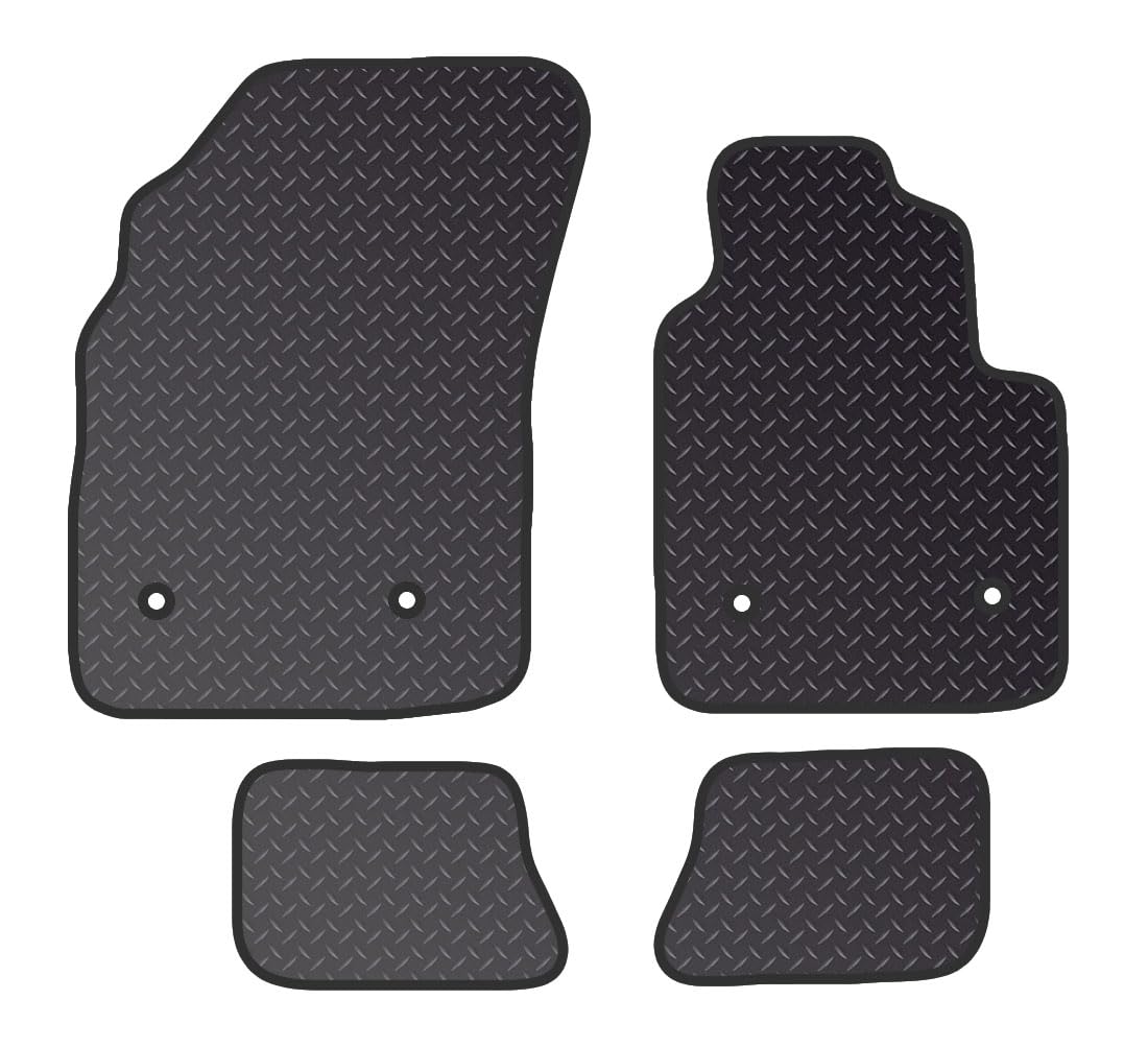 PRIME CAR MAT - Fits BENTLEY Continental Gt 2003-2012- Heavy Duty Rubber 5mm - Tailored Car Mats - Waterproof, Non Slip Car Floor Mat, Fitted with Clips & Anti Slip Backing - 4 pcs Floor Mat Set