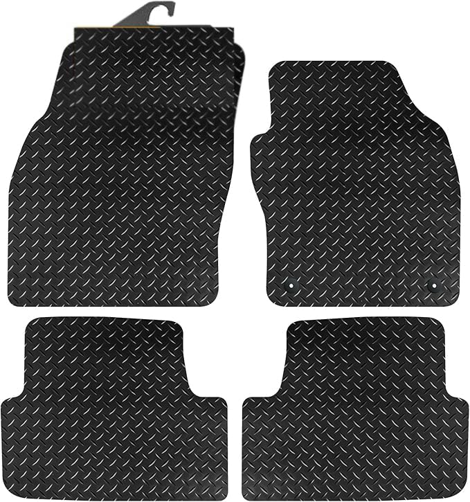 PRIME CAR MATS - Fits SEAT Ibiza 2017 On - Accessory Custom Fit Anti-Slip Backing Heavy-Fitted With Clips & Granulated Backing - 4 Pc Floor Mat