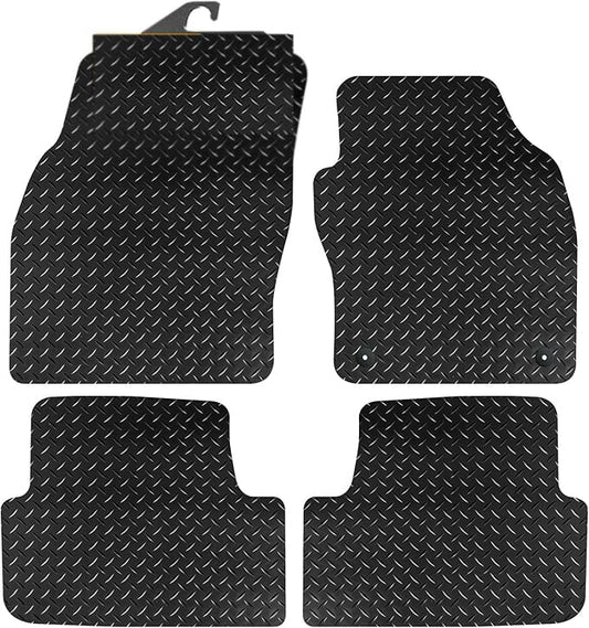 PRIME CAR MAT - PRIME CAR MATS - Fits SEAT Ibiza 2017 On - Accessory Custom Fit Anti-Slip Backing Heavy-Fitted With Clips & Granulated Backing - 4 Pc Floor Mat
