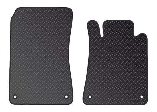PCM- Car Floor Mats fits for   MERCEDES SLK from (2004-2011)- Black Standard Rubber 3mm - Tailored Car Mats - Car Floor Mat, with Anti Slip Backing - 4 pcs Floor Mat Set with  4 Clips