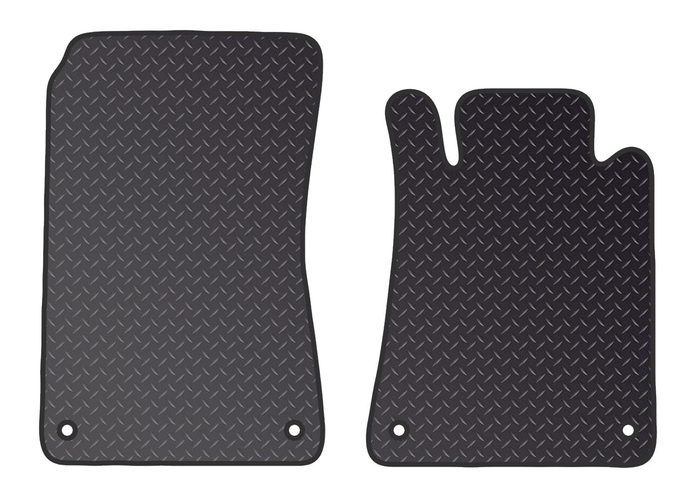 PCM- Car Floor Mats fits for   MERCEDES SLK from (2004-2011)- Black Heavy Duty Rubber 5mm - Tailored Car Mats - Car Floor Mat, with Anti Slip Backing - 4 pcs Floor Mat Set with  4 Clips