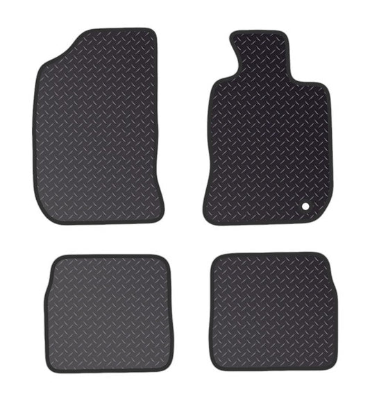 PRIME CAR MAT - Fits CHRYSLER PT Cruiser 2000-2010 - Standard Rubber 3mm - Tailored Car Mats - Waterproof, Non Slip Car Floor Mat, Fitted with Clips & Anti Slip Backing - 4 pcs Floor Mat Set