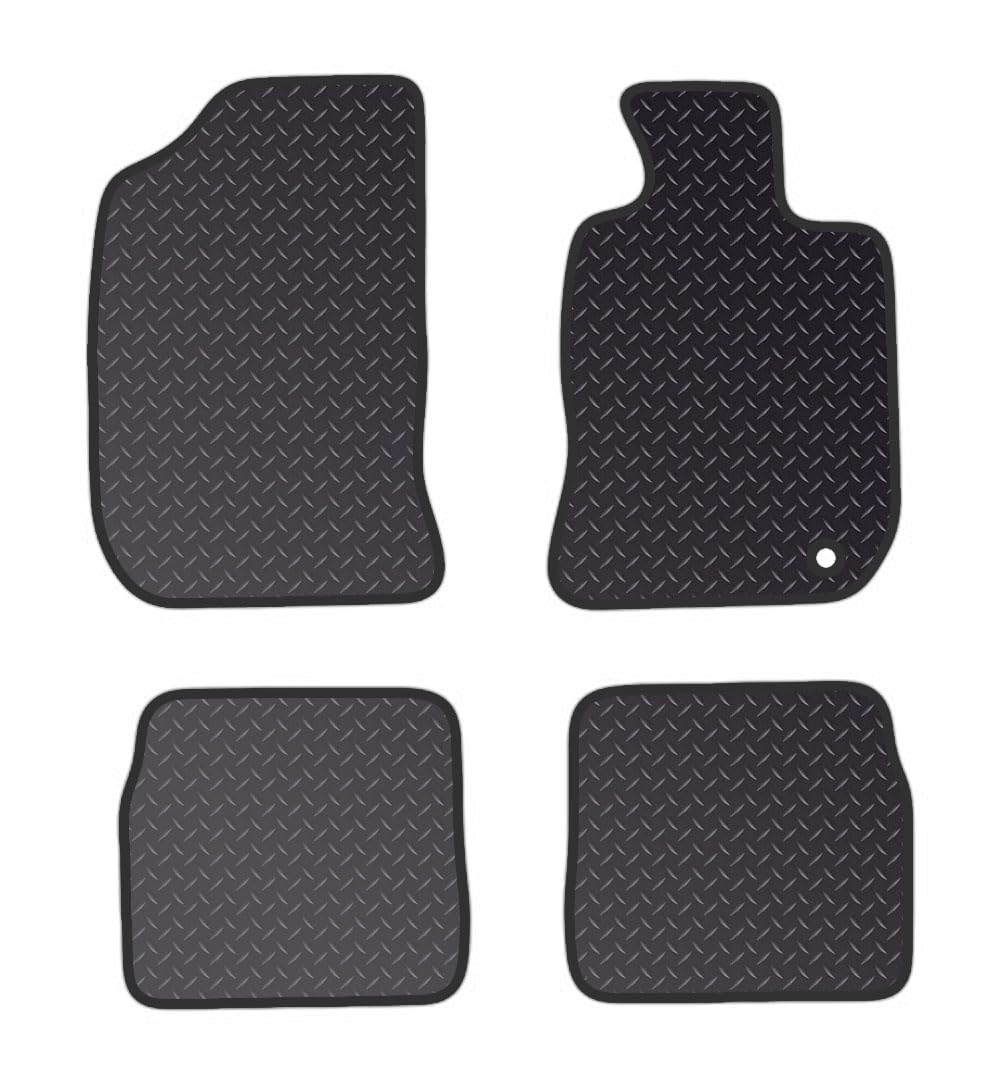 PRIME CAR MAT - Fits CHRYSLER PT Cruiser 2000-2010 - Heavy Duty Rubber 5mm - Tailored Car Mats - Waterproof, Fitted with Clips & Anti Slip Backing - 4 pcs Floor Mat Set