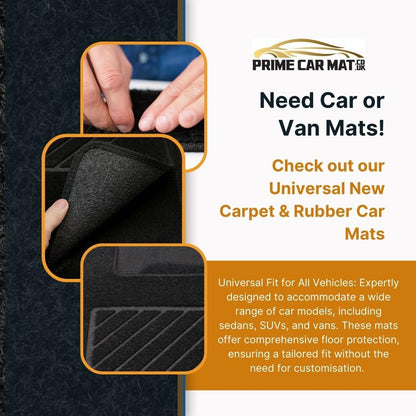 PCM - Car Floor Mats for Universal Car or Van Tailored Heavy Duty Car Floor Mats 4PC Set Non Slip Carpet (RED EDGING)