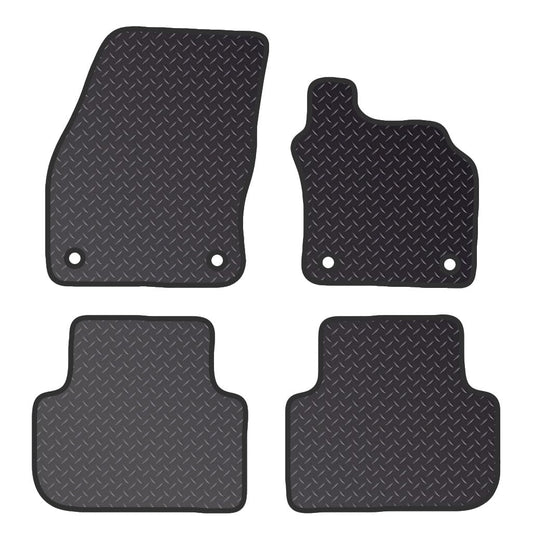 PRIME CAR MAT - Fits Audi Q3 2018-Onwards - Black Standard Rubber 3mm - Tailored Car Mats - Floor Mat, with Anti Slip Backing - 4 pcs Floor Mat Set