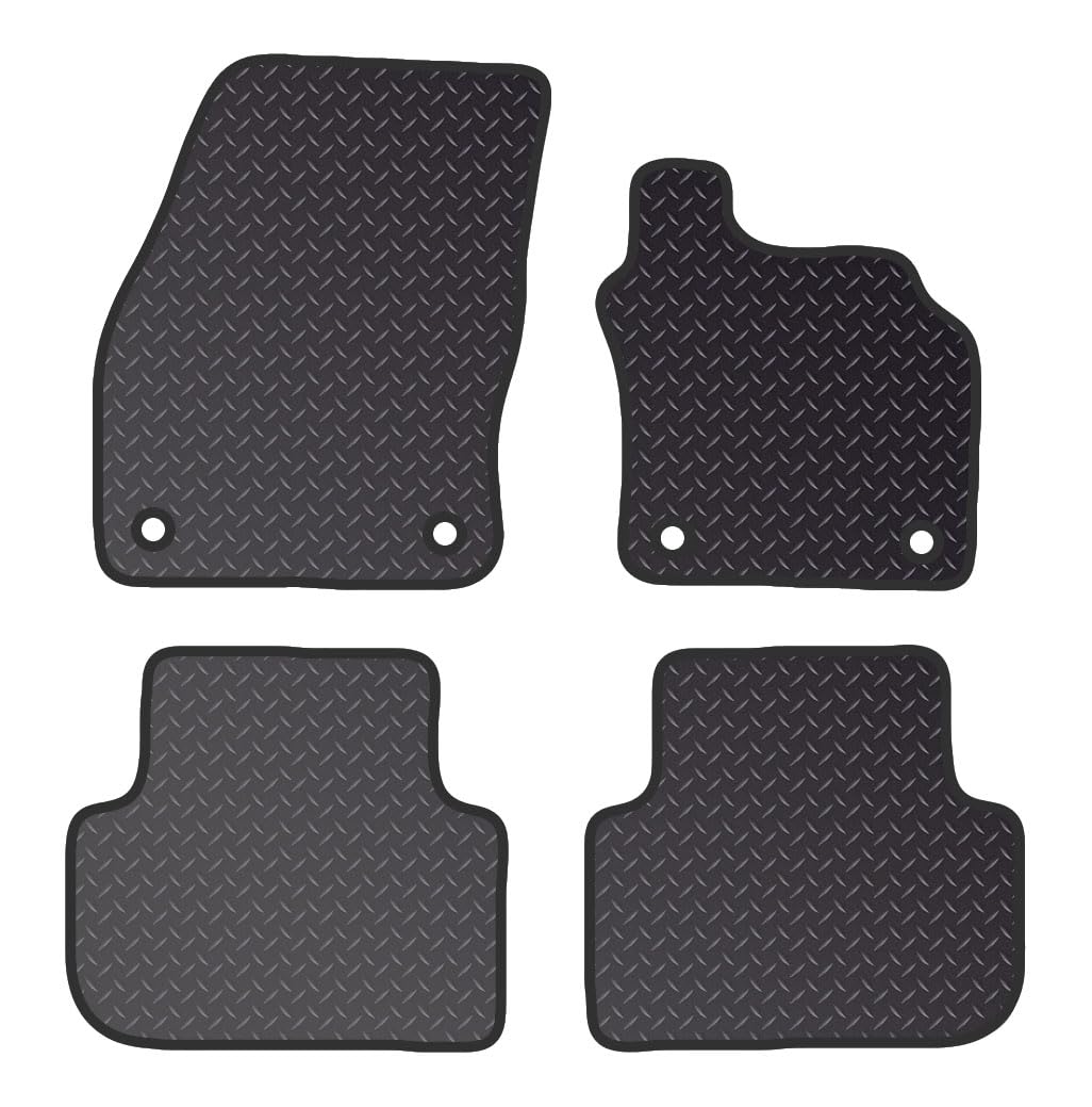 PRIME CAR MAT - Fits Audi Q3 2018-Onwards - Black Heavy Duty Rubber 5mm - Tailored Car Mats - Floor Mat, with Anti Slip Backing - 4 pcs Floor Mat Set