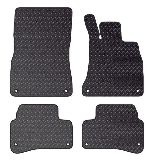 PCM- Car Floor Mats fits for MERCEDES S Class SWB from (2013-2017)- Black Heavy Duty Rubber 5mm - Car Floor Mat, with Anti Slip Backing - 4 pcs Floor Mat Set with  8 Clips