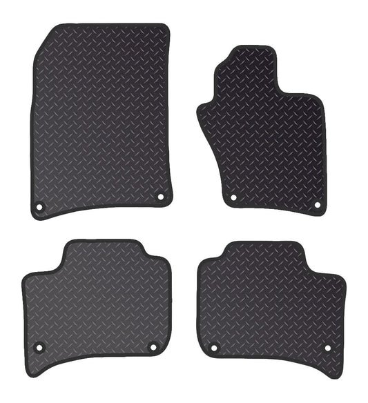 PCM-Car Floor Mats fits for Porche Cayenne from  (2010-2018) -Black Heavy Duty Rubber 5mm - Tailored Car Mats - Car Floor Mat, with Anti Slip Backing - 4 pcs Floor Mat Set with 8 Clips