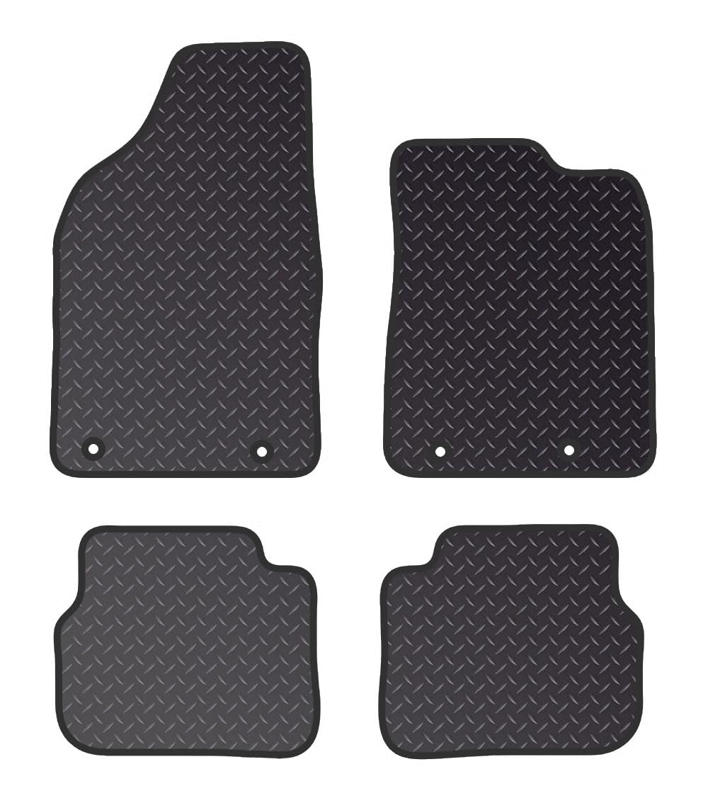 PRIME CAR MAT - Fits CHRYSLER Delta 2011-2013  - Standard Rubber 3mm - Tailored Car Mats - Waterproof, Non Slip Car Floor Mat, Fitted with Clips & Anti Slip Backing - 4 pcs Floor Mat Set
