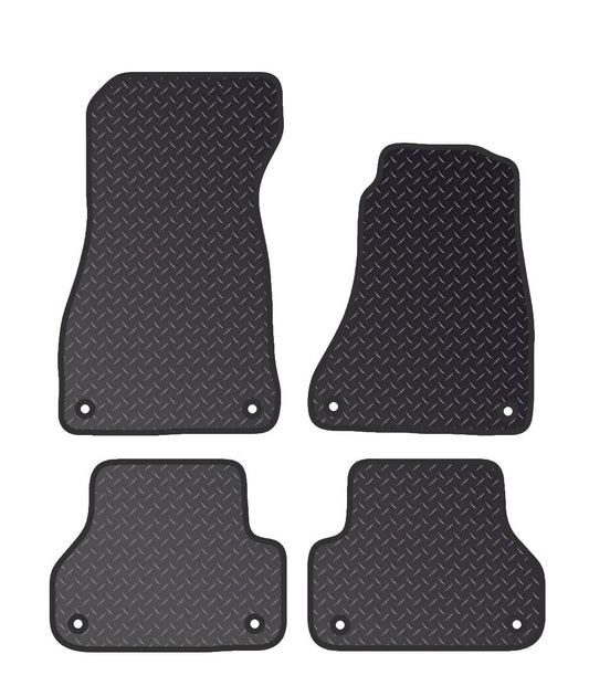 PRIME CAR MAT - Fits AUDI A4 2016-Onwards - Heavy Duty Rubber 5mm - Tailored Car Mats - Waterproof, Non Slip Car Floor Mat, Fitted with Clips & Anti Slip Backing - 4 pcs Floor Mat Set