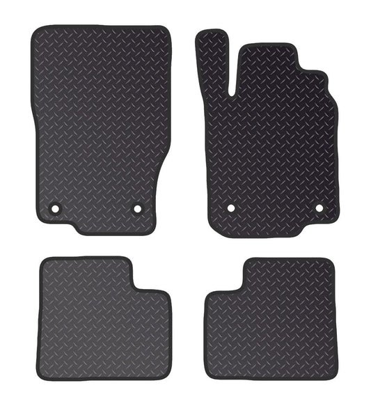 PCM- Car Floor Mats fits Mercedes GLE from (2015-2018)- Black Standard Rubber 3mm - Tailored Car Mats - Car Floor Mat, with Anti Slip Backing - 4 pcs Floor Mat Set with 4 Clips.