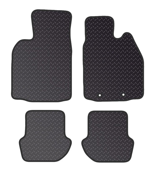 PCM-Car Floor Mats fits for Porche 911, from (2004-2012)- Black Standard Rubber 3mm - Tailored Car Mats - Car Floor Mat, with Anti Slip Backing - 4  pcs Floor Mat Set with 2 Clips