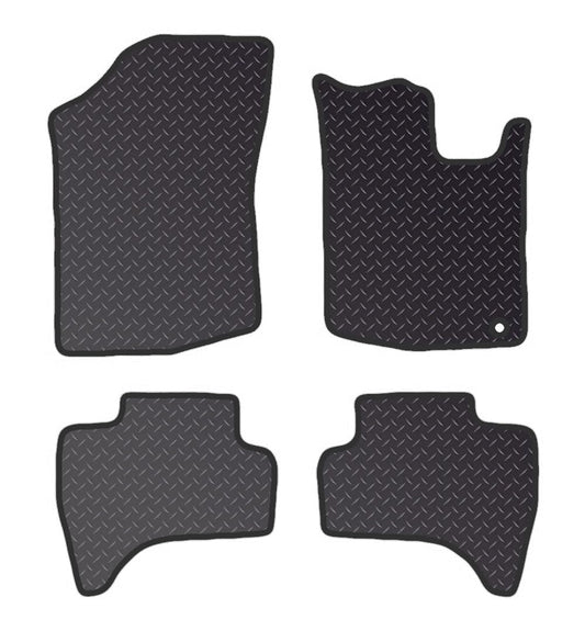 PRIME CAR MAT - Fits Citroen C1 2005-2012 - Standard Rubber 3mm - Tailored Car Mats - Waterproof, Non Slip Car Floor Mat, Fitted with Clips & Anti Slip Backing - 4 pcs Floor Mat Set