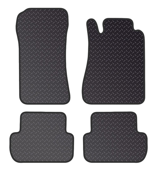 PCM - Car Floor Mats for Mercedes CLK (2003-2010) NO CLIPS - Black Heavy Duty Rubber 5mm - Tailored Car Mats - Car Floor Mat, with Anti Slip Backing - 4 pcs Floor Mat Set