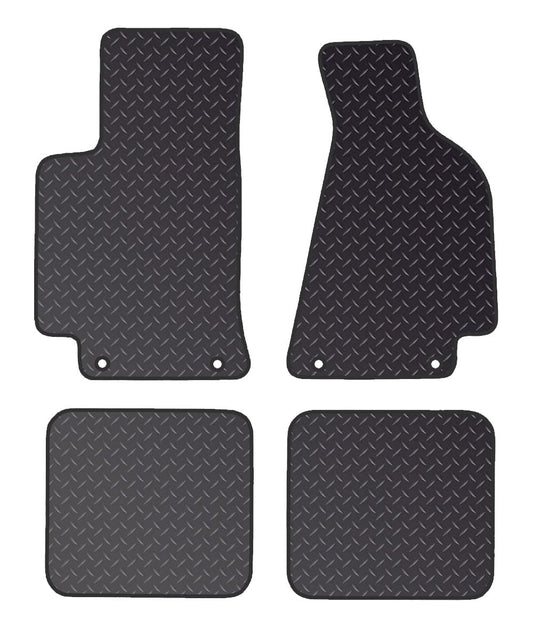 PRIME CAR MAT - Fits AUDI 80 1991-1996 - Black Black Standard Rubber 3mm - Anti Slip Tailored Car Mats - Waterproof, Non Slip Car Floor Mat, with Anti Slip Backing - 4 pcs Floor Mat Set