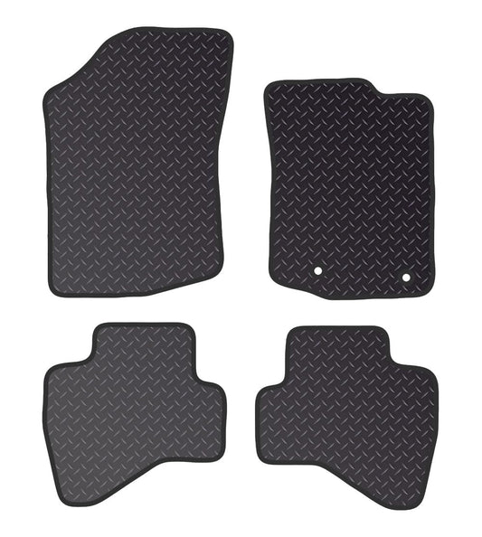 PRIME CAR MAT - Fits CITROEN C1 2014 on - Heavy Duty Rubber 5mm - Tailored Car Mats - Waterproof, Fitted with Clips & Anti Slip Backing - 4 pcs Floor Mat Set