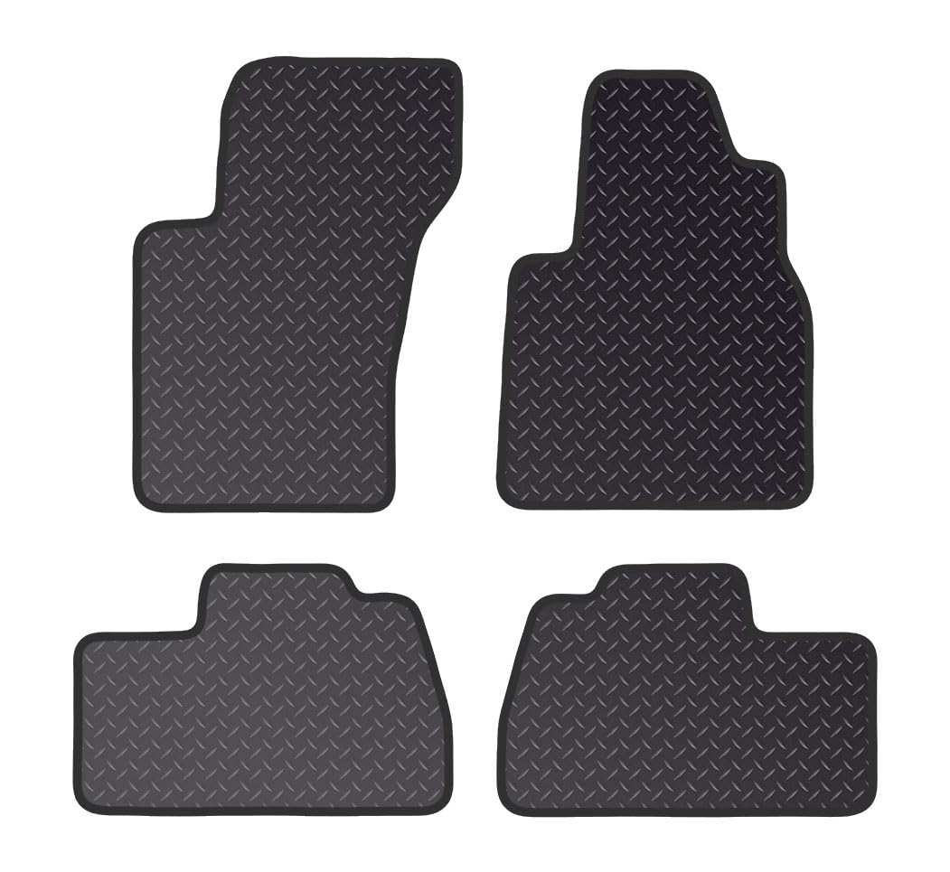 PCM- Car Floor Mats fits for MERCEDES ML from (1985-2005)- Black Standard Rubber 3mm - Car Floor Mat, with Anti Slip Backing - 4 pcs Floor Mat Set with 1 Clips
