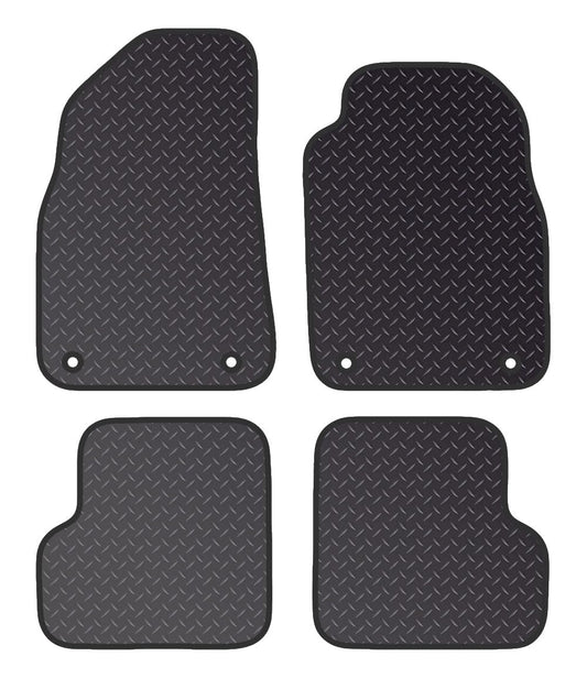PCM- Car Floor Mats fits for MG 3 from (2013-2018)- Black Heavy Duty Rubber 5mm - Tailored Car Mats - Car Floor Mat, with Anti Slip Backing - 4 pcs Floor Mat Set with 4 Clips