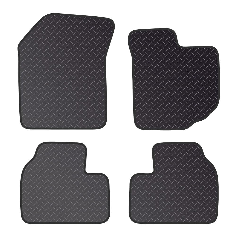 PCM- Car Floor Mats fits for SUZUKI Swift CUSTOMISED from (2004-2010)- Black Heavy Duty Rubber 5mm - Tailored Car Mats - Car Floor Mat, with Anti Slip Backing - 4 pcs Floor Mat Set .