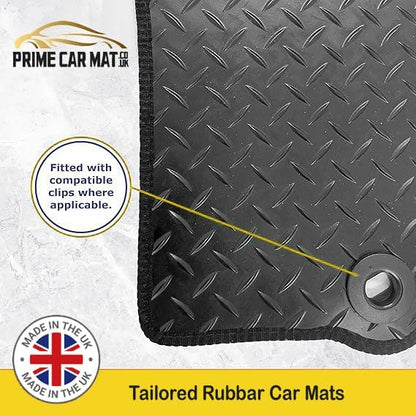 PCM - Car Mats - Compatible with VW Polo 2018-Onwards - 4 Floor Mat Set With 4 Clips