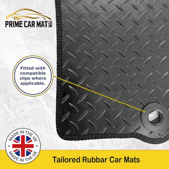 Tailored Mats - Fits VOLKSWAGEN Vw Golf MK7 2012-2020 - Anti Slip Mat - Non Slip Car Floor Mat, Fitted With Clips & Granulated Backing - 4 Pc Floor Mat