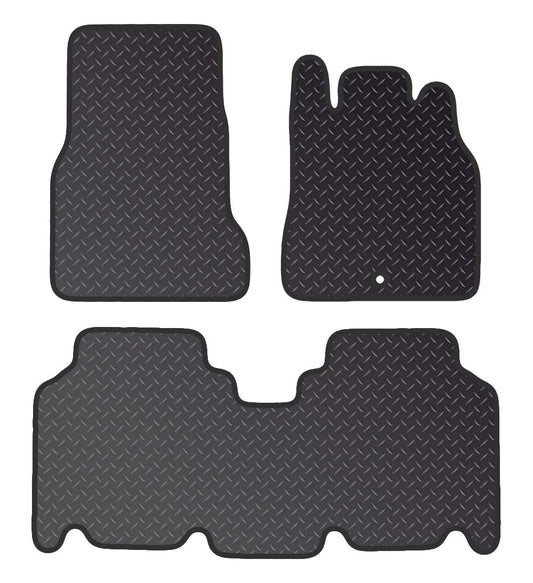 PCM Car Floor Mats for Mercedes A CLASS LWB (1998-2005) 1 CLIP - Standard Rubber 3mm - Tailored Car Mats - Waterproof Car Floor Mat & Anti Slip Backing - 3 pcs Floor Mat Set